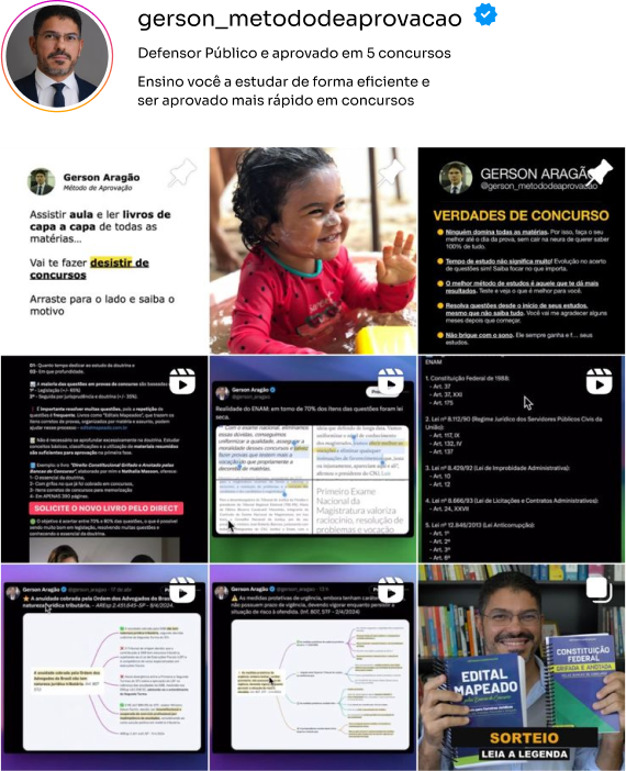 Instagram do Gerson - Método de Aprovação